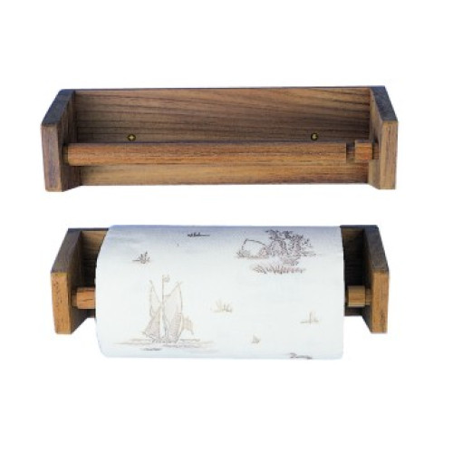 Teak paper towel holder sale